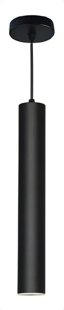 [COL-167-35-N1] Lámpara TUBO de Techo Negro 35cm para Dicroica GU10