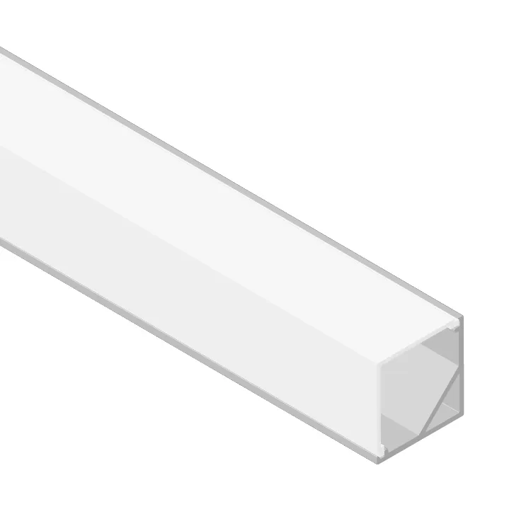 [PER-17-2M] Perfil de Aluminio Esquinero 16x16mm. Cover Recto 90° Opal. 2m