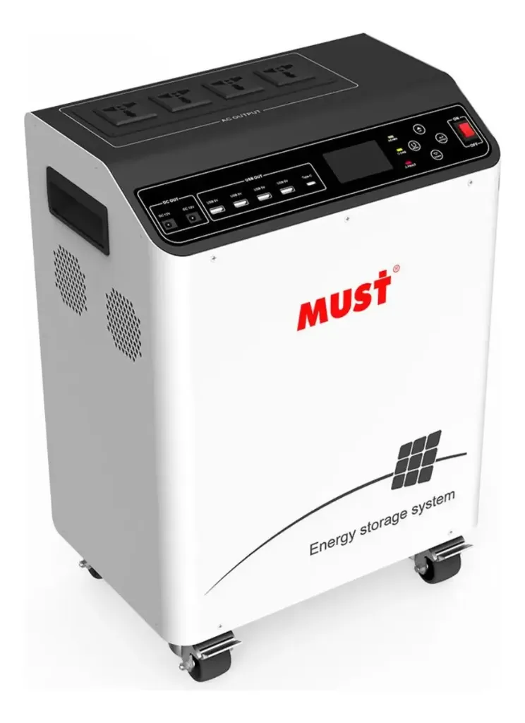 UPS MUST SOLAR 3000W - 120AH 24V LITIO RODANTE