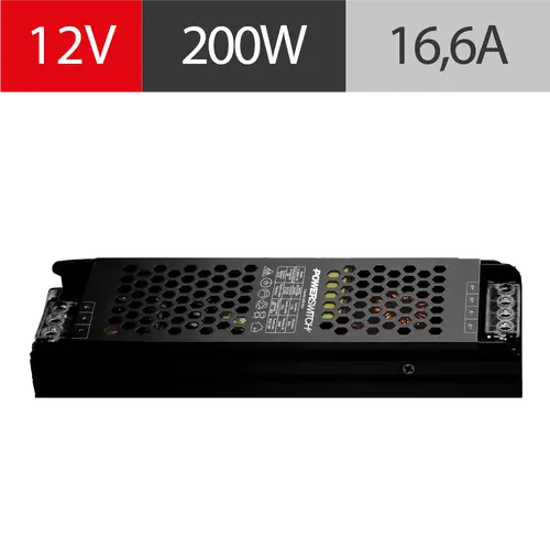 FUENTE LED SLIM POWERSWITCH, 12V, 200W, IP20
