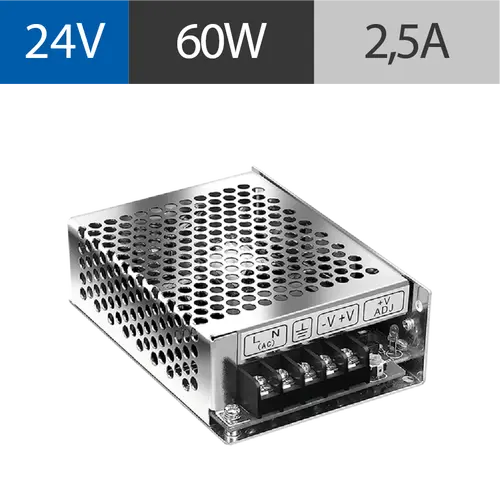 FUENTE POWERSWITCH 24V 2.5A GAB METALICO IP20