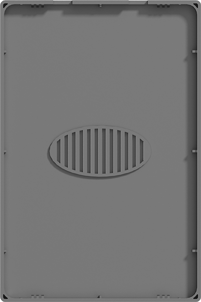 FRENTE PARA ZUMBADOR DE TIMBRE MONACO MACROLED, COLOR GRIS