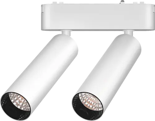 CABEZAL MOVIL DOBLE ANTIDESLUMBRAMIENTO BLANCO PARA RIEL MAGNETICO SKYLINE ø31MM MACROLED, DC48V, 14W, 2700K, 24°, RA>90