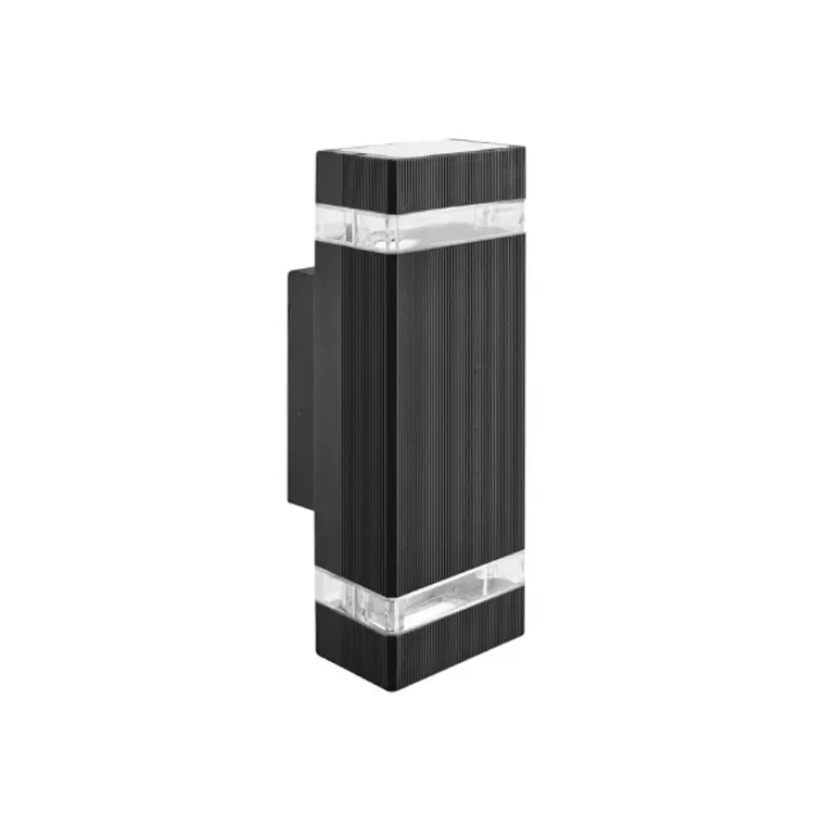 Aplique Exterior Bidireccional Negro para 2 Lámparas GU10 230x110mm 