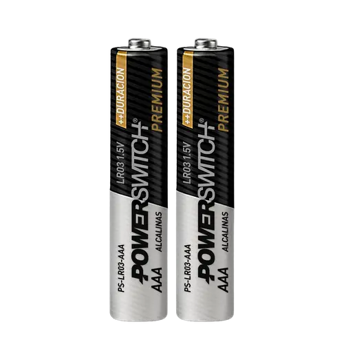 PILAS ALCALINAS AAA POWERSWITCH, BLISTER DE 2 PILAS, 1.5V, 1200mAh