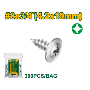 TORNILLO PUNTA AGUJA - PHILLIPS - TAMAÑO: #8 X 3/4'' (4.2 X 19MM) - ACERO AL CARBONO DE ALTA CALIDAD