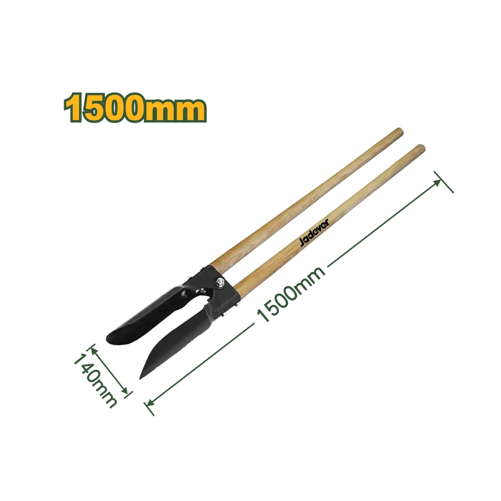 PALA HOYADORA DISPERSIÓN DE PUNTOS: 140 MM LONGITUD: 1500 MM CALIBRE: 2,2 MM EL DIÁMETRO DEL MANGO: 32 MM MATERIAL: ACERO AL CARBONO