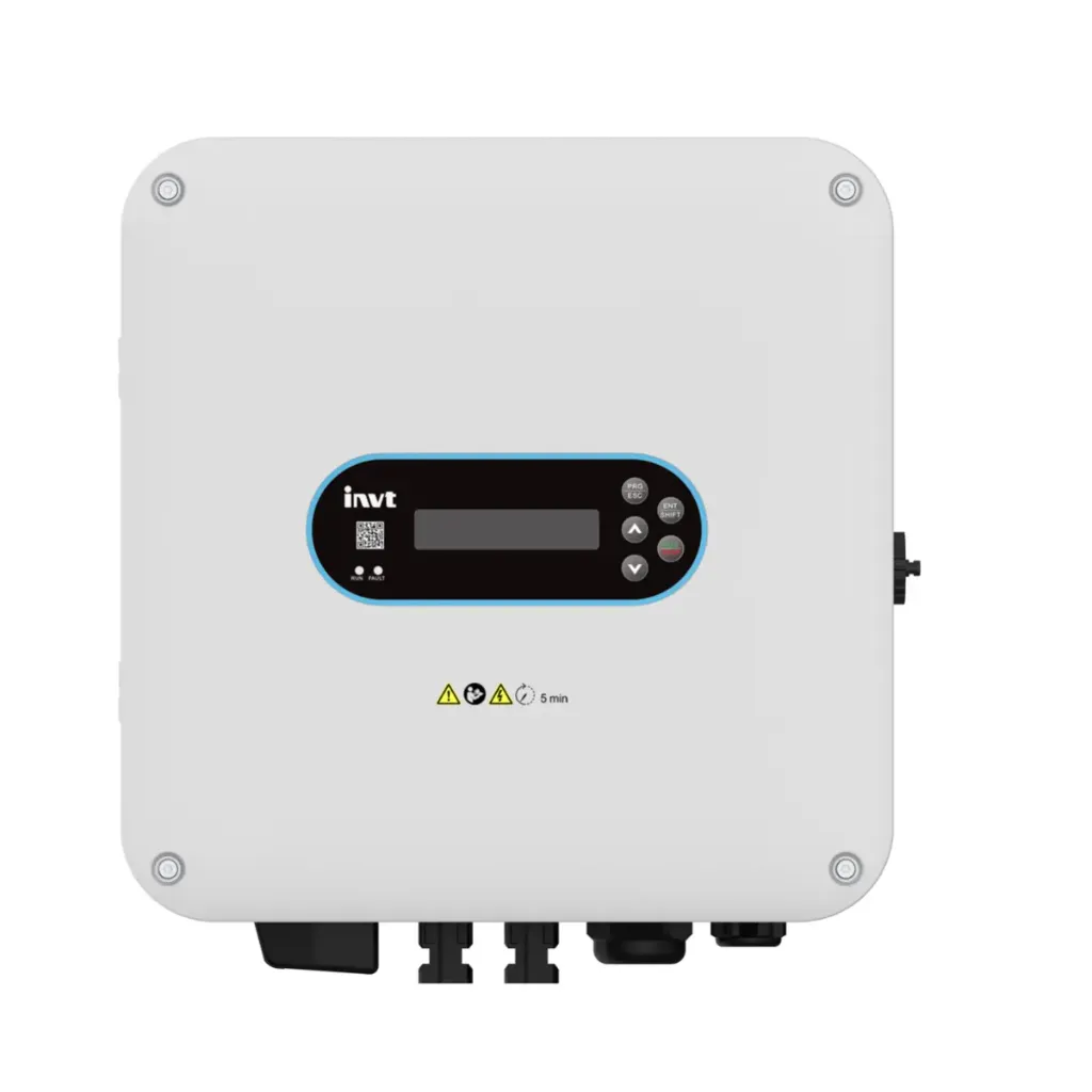 Inversor Variador (VDF) de Bombeo Solar INVT |  Línea SP |  0,75kW Monofasico | IP66 | Modo Híbrido | Conmutación DC/AC Automatica | Con DC booster incorporado | Tensión de arranque 70V