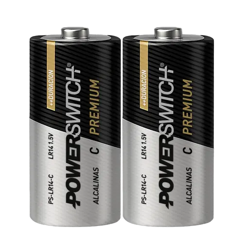 PILAS ALCALINAS LR14 C POWERSWITCH, BLISTER DE 2 PILAS, 1.5V, 7500mAh