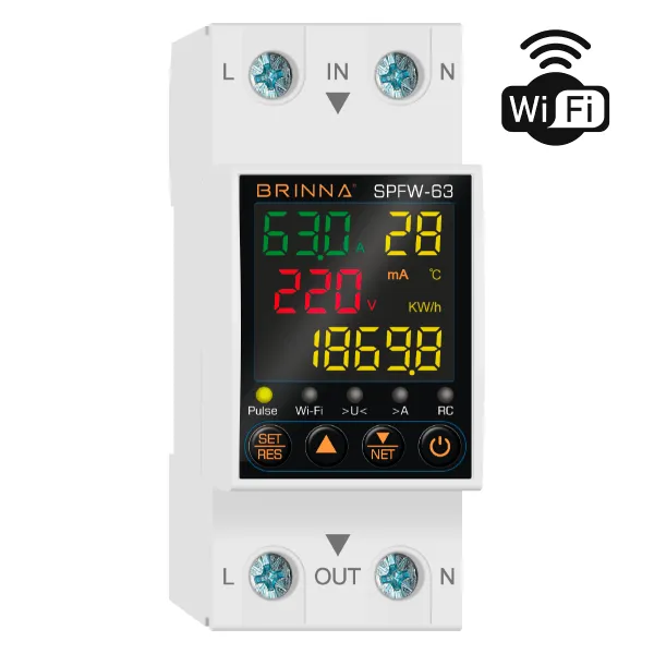PROTECTOR Y MEDIDOR WIFI MONOFASICO BRINNA