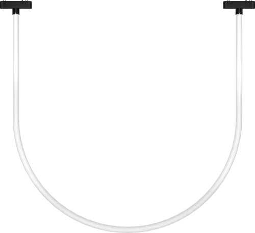 TUBO FLEXIBLE DIFUSO NEGRO PARA RIEL MAGNETICO SKYLINE 2000MM MACROLED, DC48V, 20W, 2700K, 360°, RA>90