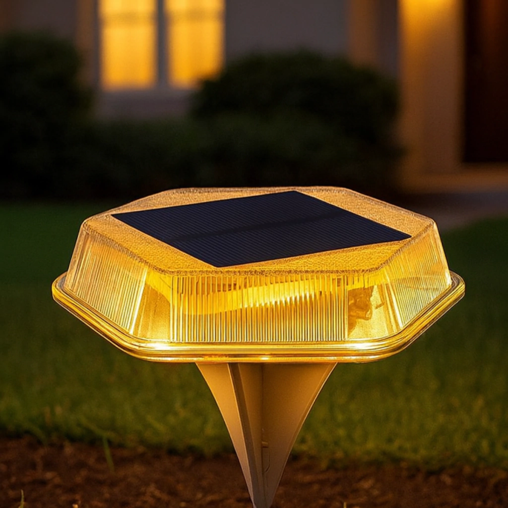 Tacha Solar Led Calida Ideal Jardin