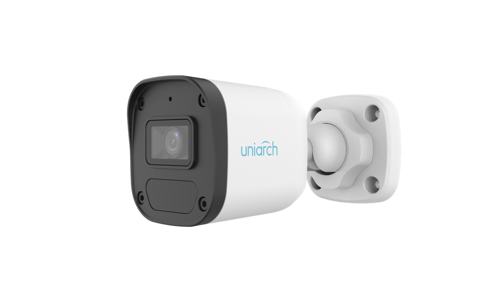 [IPC-B132-AF28-ECO] CAMARA IP UNIARCH TIPO BULLET RESOLUCION 2MPX LENTE FIJO 2,8MM CARACTERISTICAS, POE, DWDR, IR 20M, IP67, HLC