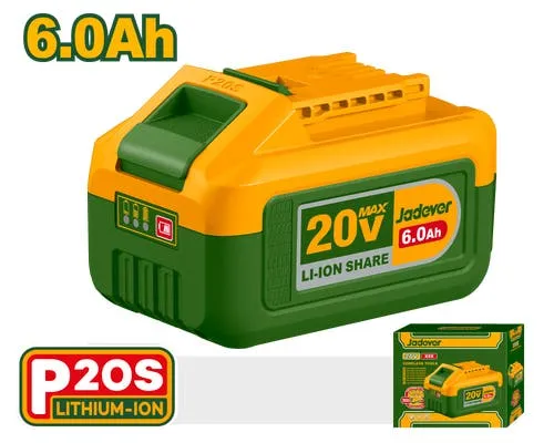 BATERÍAS DE LI-ION 6.0 AH - VOLTAJE: 20V - INDICADOR LED DE ENERGÍA DE LA BATERÍA