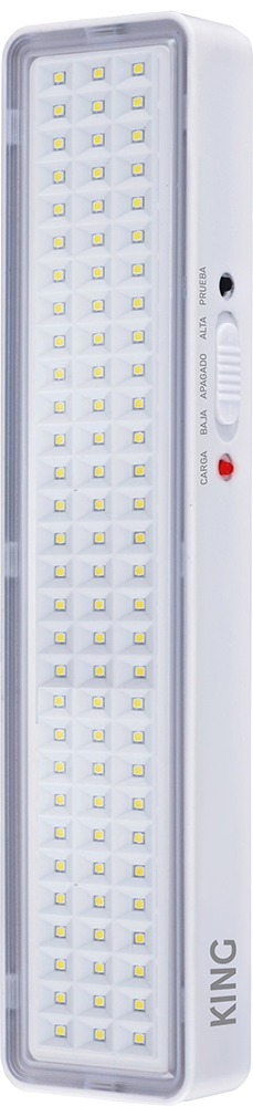 LUZ DE EMERGENCIA KING 90 LEDS SMD, AC220-240V, 50-60HZ, 2-5 HORAS, BLANCO FRIO 6500K