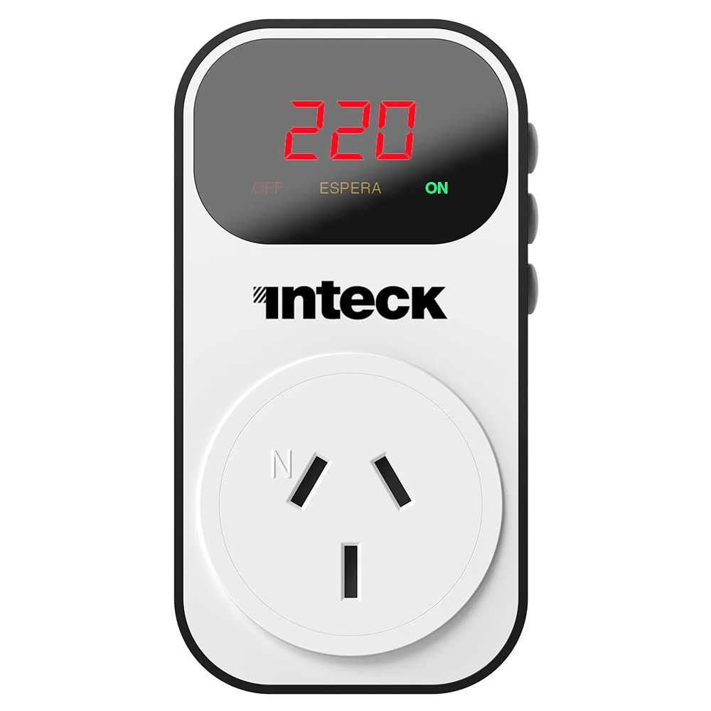PROTECTOR DE TENSION REGULABLE, INTECK, AC220V, 20A, 4400W MAX. CON DISPLAY
