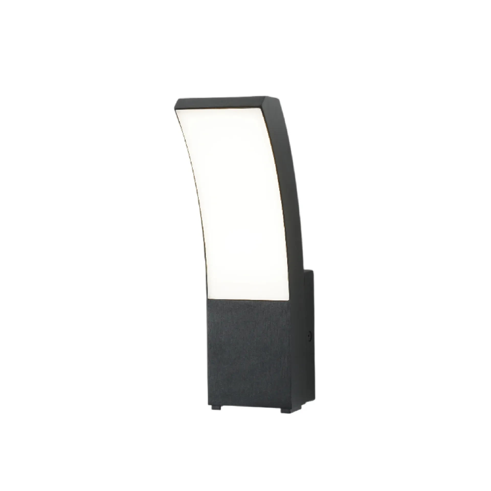 [artx-15nw-b2] Aplique LED Exterior de Pared Curvo 12W IP65 Negro 24×16cm 220V Blanco Neutro