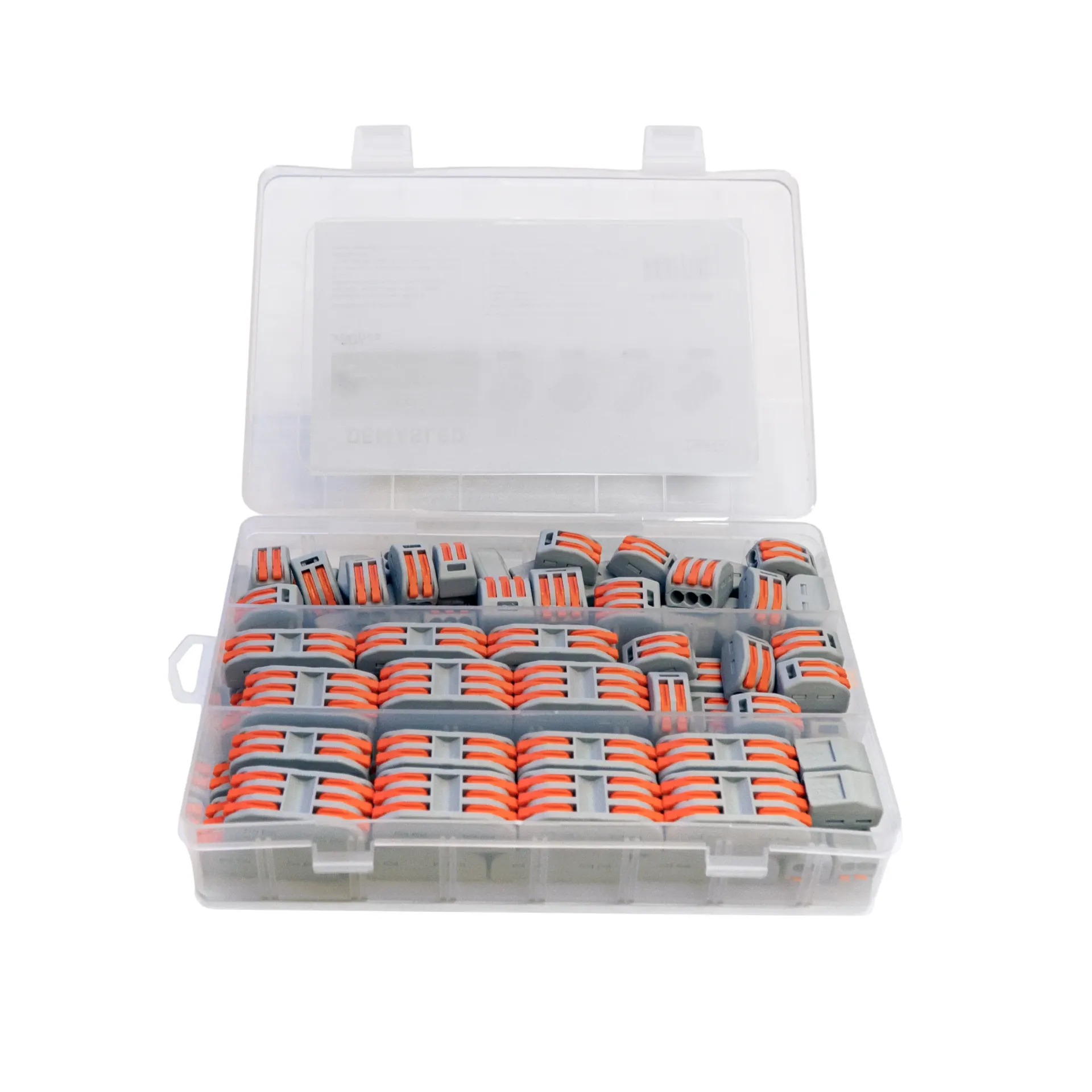 Kit de Conectores Empalme Fast Clip 2 y 3 Polos, 2x2 y 3x3 Bornera x80 piezas