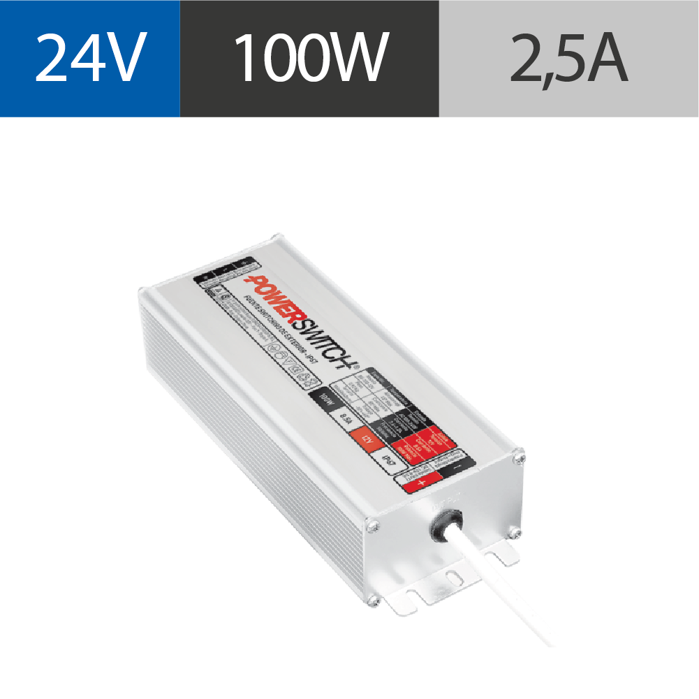 [BG-100W-24V] FUENTE POWERSWITCH EXTERIOR 24V 2.5A IP67 2