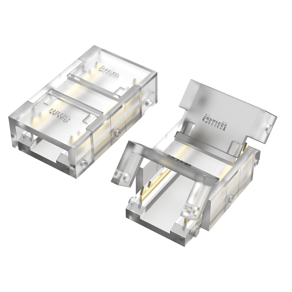 [ITAT-8MM-2P] INTERCONECTOR TIRA A TIRA MACROLED, PARA TIRAS COB 8MM, 2 PINES, TRANSPARENTE