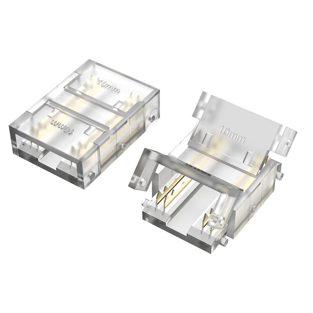 [ITAT-10MM-4P] INTERCONECTOR TIRA A TIRA MACROLED, PARA TIRAS COB 10MM, 4 PINES, TRANSPARENTE