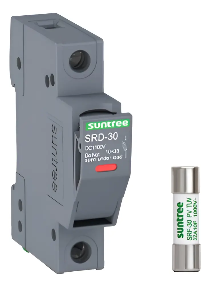 Porta Fusible + Fusible Solar DC 15A 1000Vcc - SUNTREE