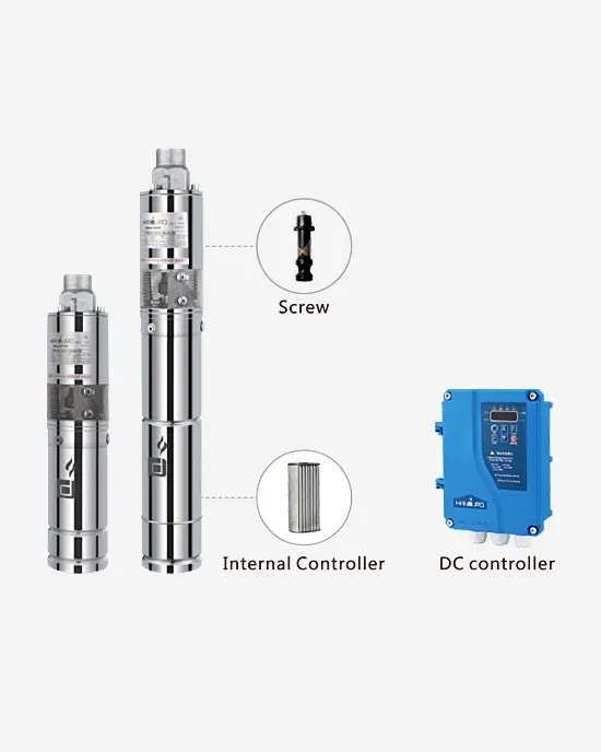 Bomba Sumergible H 210W. Pozo 3. Bomba Helicoidal con controlador DC