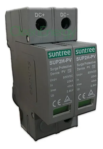 [SUP2-PV500V] Descargador de sobretensiones en corriente continua Tipo II 500Vcc marca Suntree Imax: 40kA