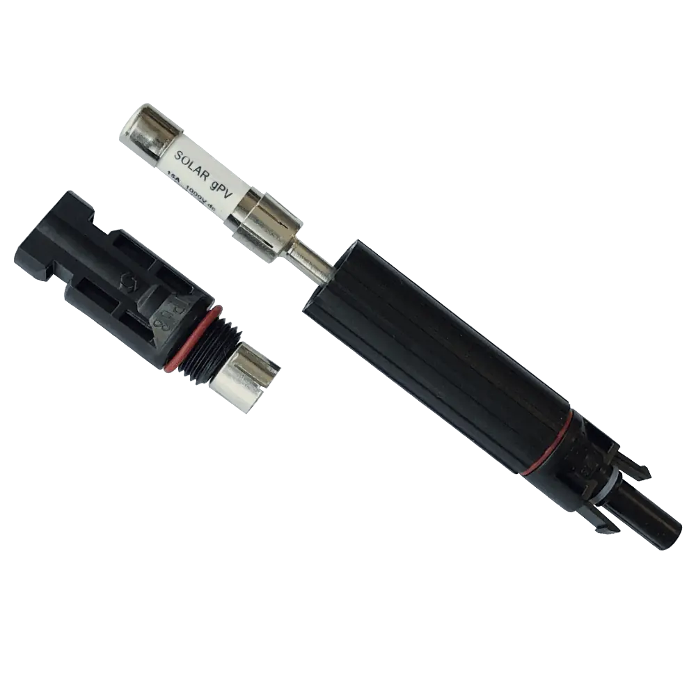 Fusible Solar Conector MC4 con Fusible de 15A 1000V